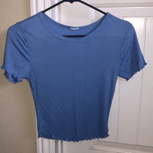 Tilly’s pastel blue crop top